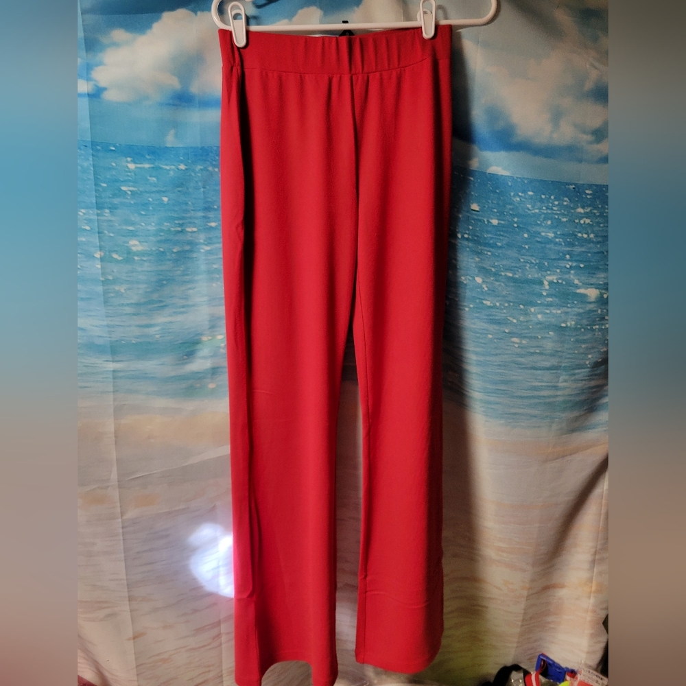 Iman NWT Ladies‎ Size Small Red Elastic Waist Pants